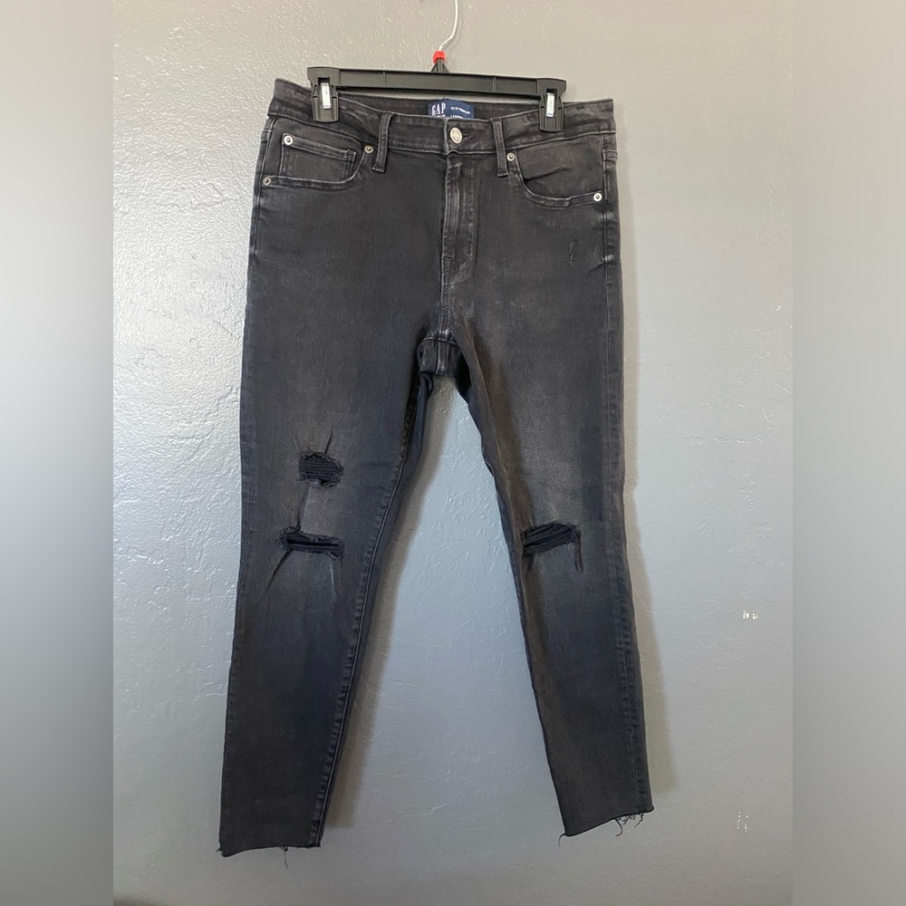 Gap Factory Black Distressed Jeans Size 31 Regular